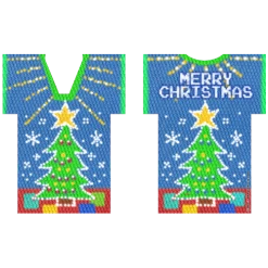 BarProducts.com Custom Coasters / Coolers Kolorcoat™ T-Shirt Bottle Cooler - Merry Christmas Ugly Sweater