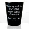 BarProducts.com BarConic® 1.75 Oz Black Shot Glass - Worth A Shot Novelty Shot Glasses