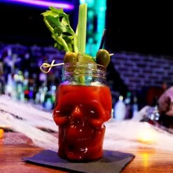 BarProducts.com BAR SUPPLIES BarConic® Skull Mason Jar With Lid - 16 Ounce