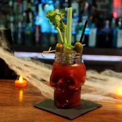 BarProducts.com BAR SUPPLIES BarConic® Skull Mason Jar With Lid - 16 Ounce 2 BarProducts.com BAR SUPPLIES BarConic® Skull Mason Jar With Lid - 16 Ounce