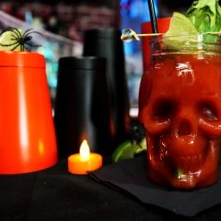 BarProducts.com BAR SUPPLIES BarConic® Skull Mason Jar With Lid - 16 Ounce 4 BarProducts.com BAR SUPPLIES BarConic® Skull Mason Jar With Lid - 16 Ounce