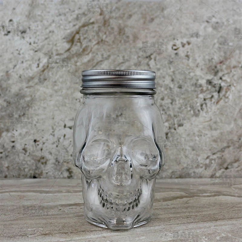 skull-mason-mug-lid-bpc-3.jpg BarProducts.com BAR SUPPLIES BarConic® Skull Mason Jar With Lid - 16 Ounce