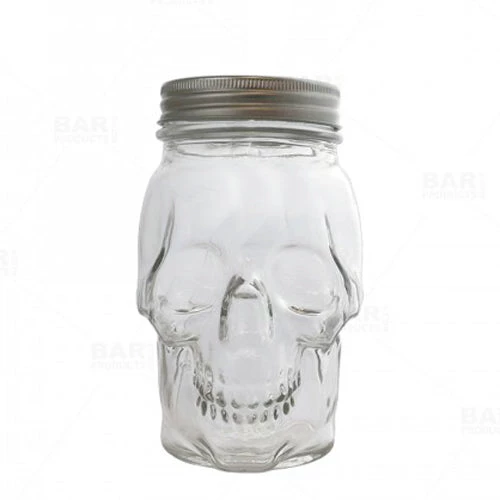 skull-mason-mug-lid-bpc-800.jpg BarProducts.com BAR SUPPLIES BarConic® Skull Mason Jar With Lid - 16 Ounce