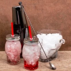 BarProducts.com Gun Metal Skull Cocktail Set SPECIAL COLLECTIONS