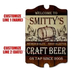 BarProducts Handcrafted Woodshop Made In The USA Tavern Shaped Wood Bar Sign 2 BarProducts Handcrafted Woodshop Made In The USA Tavern Shaped Wood Bar Sign