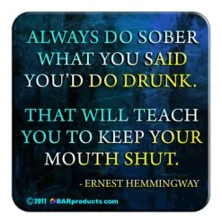 BarProducts.com BAR SUPPLIES Cork Bottom Coasters - Drinking Theme - 4