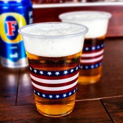BarProducts.com Soft Plastic Cups - Flag 20 Ct. - 16 Ounce