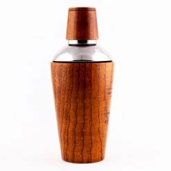 BarProducts.com SPECIAL COLLECTIONS Solid Wood 3 Piece Cocktail Shaker - 17 Ounce