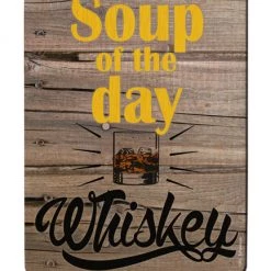 BarProducts Handcrafted Soup Of The Day Wood Bar Sign Tavern-Shaped Woodshop Made In The USA