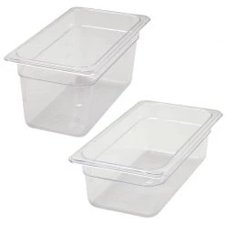 BarProducts.com 1/3 Size Clear Polycarbonate Food Pans With Lids (Various Sizes) Bar Caddies