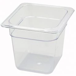 BarProducts.com Bar Caddies 1/6 Size Clear Polycarbonate Food Pan (Various Sizes)