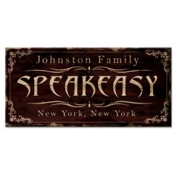 BarProducts.com BAR DECOR CUSTOMIZABLE Large Vintage Wooden Bar Sign - SPEAKEASY - 11 3/4" X 23 3/4"