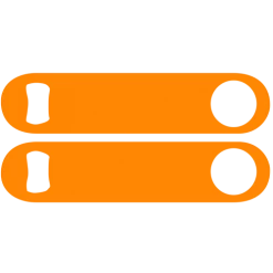 BarProducts.com Custom Bottle Openers Kolorcoat™ Speed Opener - Orange