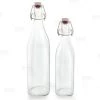 BarProducts.com Square Glass Bottle W/ Swing Top - Available In 1 Liter Or 17 Ounce