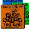 BarProducts.com CUSTOMIZABLE Coaster - 3.5in Square Foam - Tiki Design
