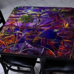 BarProducts.com Drink Drink Tiki Square Wooden Table Top - Two Sizes Available