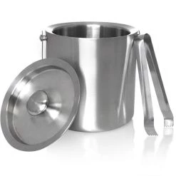 BarProducts.com Stainless Steel Ice Bucket With Tongs - 48 Oz. BAR SUPPLIES