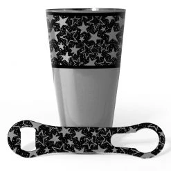 BarProducts.com Printed Cocktail Shaker And V-Rod® Bar Set - Grunge Stars - Color Options