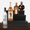 BarProducts.com Wooden Liquor Shelves - 3 Tier - BLACK