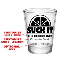 BarProducts.com BAR SUPPLIES CUSTOMIZABLE - 1.75oz Clear Shot Glass - Suck It