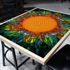 BarProducts.com Sunburst Daisy 24" X 30" Wooden Table Top - Two Types Available