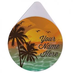 BarProducts.com ADD YOUR NAME - Custom Glass Rimmer Lid - Sunset Design BAR SUPPLIES