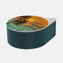 BarProducts.com ADD YOUR NAME - Custom Glass Rimmer Lid - Sunset Design BAR SUPPLIES