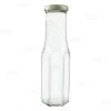 BarProducts.com Tall Hexagon Craft Bartending Jar W/ Gold Lid - Clear 8.5 Oz / 250ml