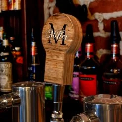 BarProducts Handcrafted SPECIAL COLLECTIONS Custom Monogram Wooden Tap Handles - Several Designs / Sizes
