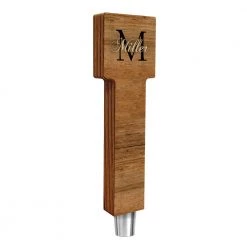 BarProducts Handcrafted SPECIAL COLLECTIONS Custom Monogram Wooden Tap Handles - Several Designs / Sizes