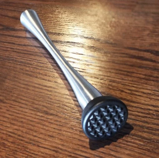 BarProducts.com BarConic® Stainless Steel/Black Tenderizing Head Muddler BAR TOOLS