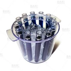 BarProducts.com BAR SUPPLIES BarConic® Test Tube Shooter Ice Bucket - Clear - 12 Tubes