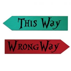 BarProducts Handcrafted Woodshop Made In The USA This Way - Wrong Way Wood Arrow Signs