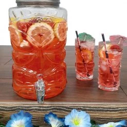 BarProducts.com BarConic® Glass Tiki Beverage Dispenser With Tap - 1.6 Gallons