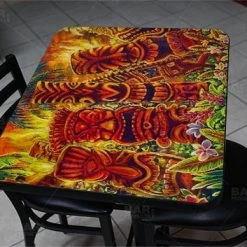 BarProducts.com Tiki Laughter 24" X 30" Wooden Table Top - Two Types Available