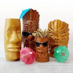 BarProducts.com Tiki Mugs Drinkware Package 1 - Set Of 4 Bar Sets & Package Specials