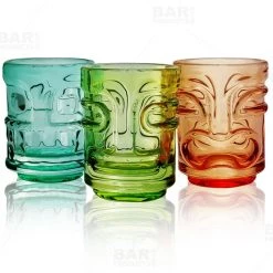 BarProducts.com Tiki Trio - Multicolor - Shot Glasses