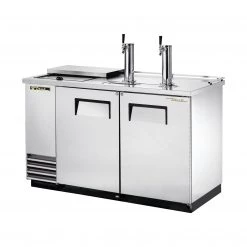BarProducts.com BAR EQUIPMENT True® Dual Solid Swing Door, Club Top, Stainless Steel Direct Draw Beer Dispenser For 2 Barrels