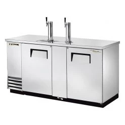 BarProducts.com BAR EQUIPMENT True® Dual Solid Swing Door Stainless Steel Direct Draw Beer Dispenser For 3 Barrels