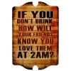 BarProducts Handcrafted Woodshop Made In The USA Tavern Shaped Wood Bar Sign - 2 AM