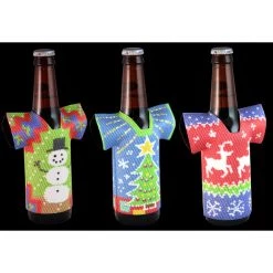 BarProducts.com T-Shirt Style Bottle Cooler - Ugly Christmas Sweater