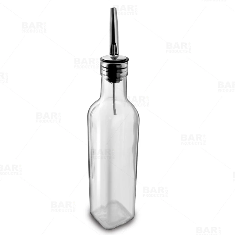 Bar Products BarConic® Antique Oil - Vinegar - Mixer Square Glass Bottle - 8oz