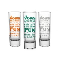 BarProducts.com BAR SUPPLIES CUSTOMIZABLE - 2oz Tall Clear Shot Glass - Vows 2 BarProducts.com BAR SUPPLIES CUSTOMIZABLE - 2oz Tall Clear Shot Glass - Vows