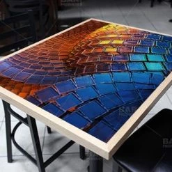 BarProducts.com Waveform 24" X 30" Wooden Table Top - Two Types Available Featured Artists