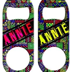 BarProducts.com CUSTOMIZABLE Mini Bottle Opener - Grungy Line Elements