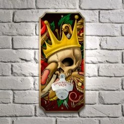 BarProducts.com The King Tattoo - Wood Plaque Wall Mounted Bottle Opener
