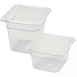 BarProducts.com Bar Caddies 1/6 Size Clear Polycarbonate Food Pan (Various Sizes)