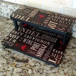 BarProducts.com Counter Caddies™ - WINE Theme - 12" STRAIGHT Shelf Liquor Shelves / Bottle Displays