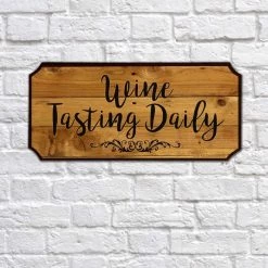 BarProducts.com Wine Accessories & Gifts Wine Tasting Daily Wood Plaque Sign