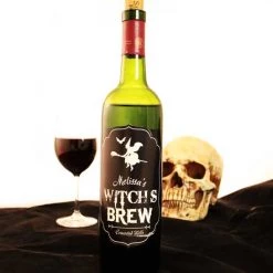 BarProducts.com Add Your Name Halloween Themed Wine Label - Witch's Brew Wine Opener Accessories